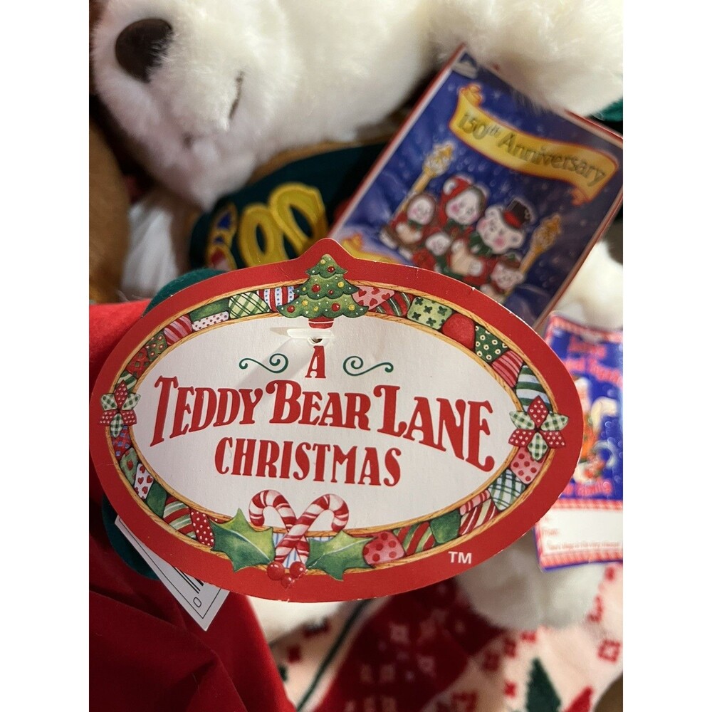 NEW Vintage Kmart CHRISTMAS BEAR Family Teddy Plush Velvet Stuffed 1993, 94, 95 - Picture 7 of 11